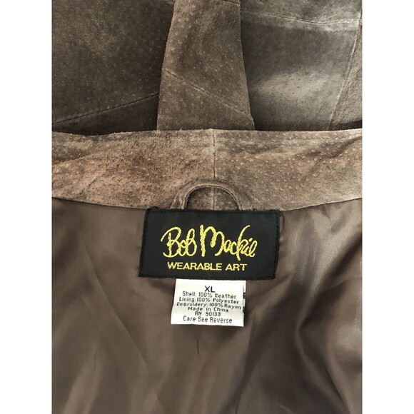 VINTAGE BOB MACKIE “DELLA ROBBIA” EMBROIDERED SUEDE JACKET Fall Pumpkins XL - Picture 8 of 9